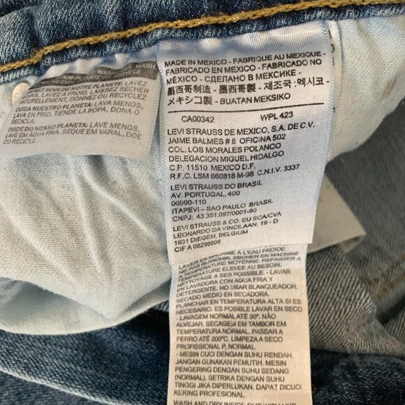 Levi's 508 Tapered Jeans Bleached Denim Slim Fit - Picture 9 of 15